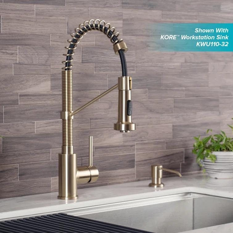 KRAUS Bolden Commercial Style 2-Function Single Handle Pull Down Kitchen Faucet