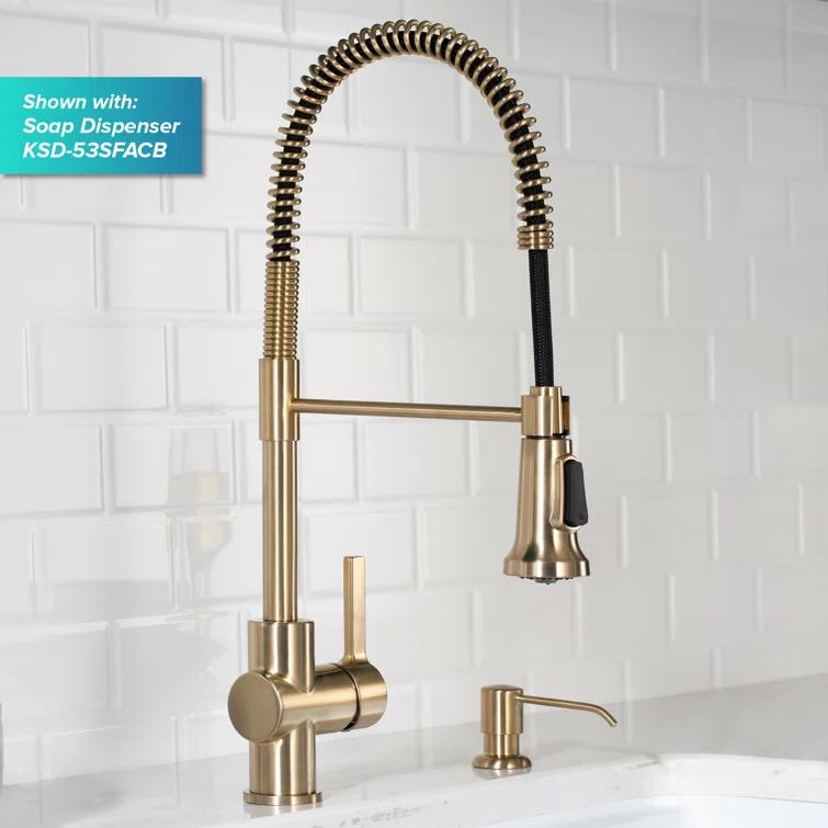 Britt Single Handle Commercial Kitchen Faucet with Dual Function Sprayhead