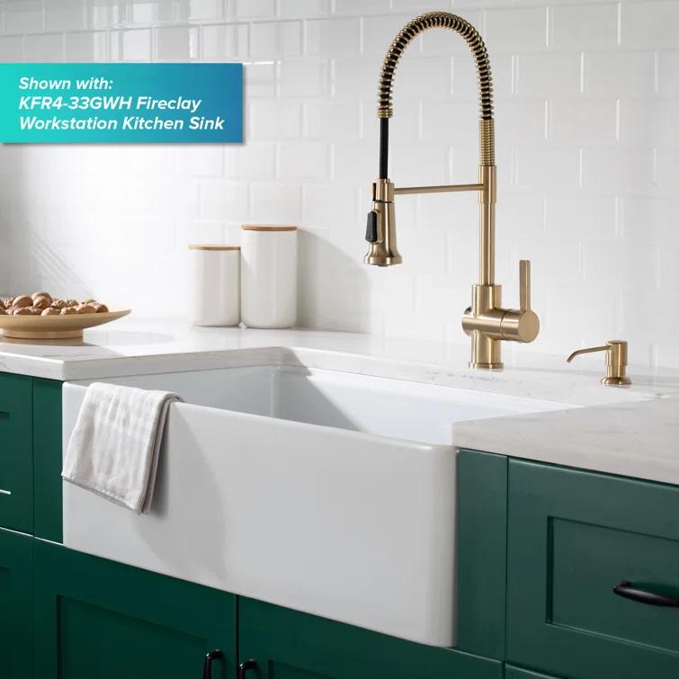 Britt Single Handle Commercial Kitchen Faucet with Dual Function Sprayhead