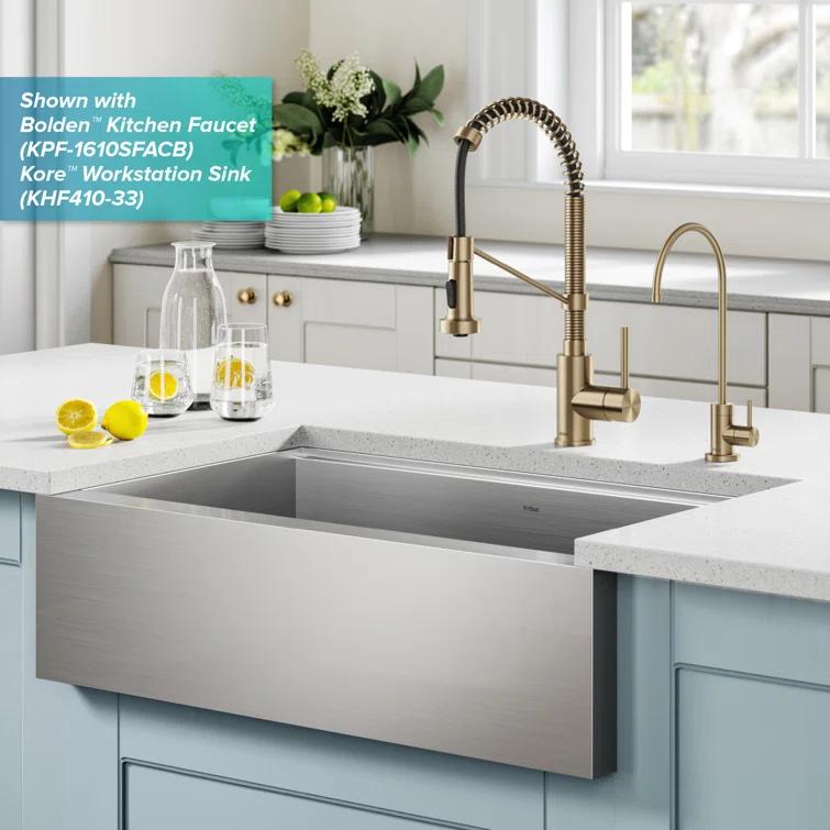 Britt Single Handle Commercial Kitchen Faucet with Dual Function Sprayhead