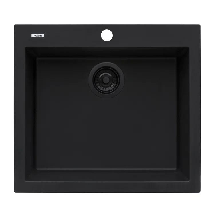 Ruvati epiGranite Drop-in Topmount Granite Composite Kitchen Sink