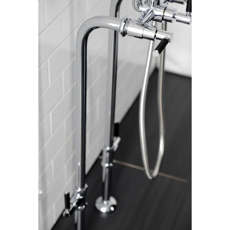 Kingston Brass Concord Freestanding Tub Faucet with Supply Line and Stop Valve