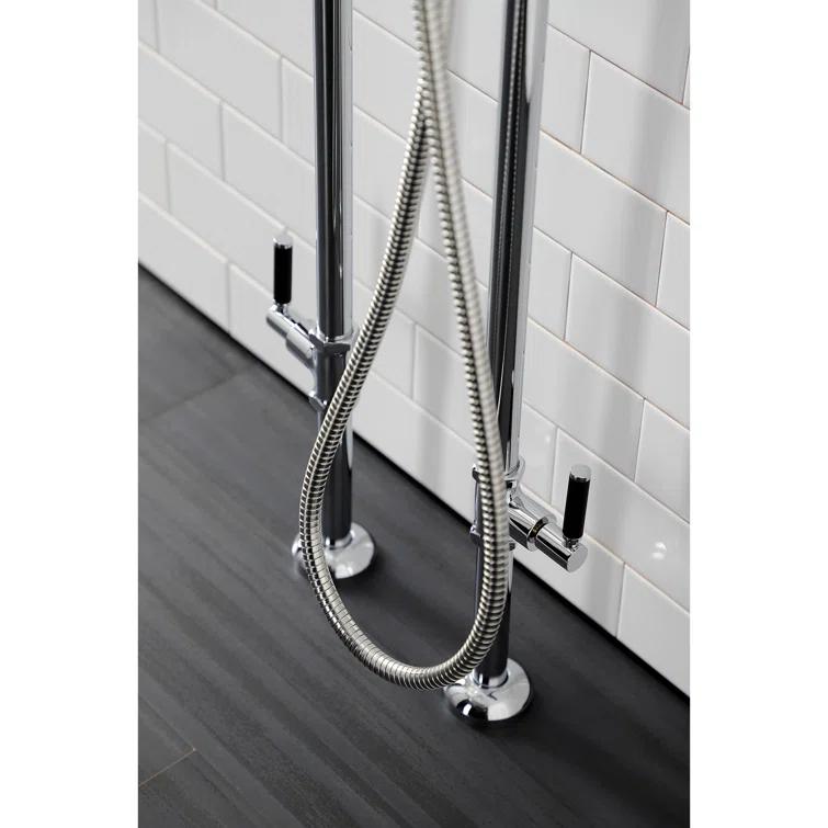 Kingston Brass Concord Freestanding Tub Faucet with Supply Line and Stop Valve