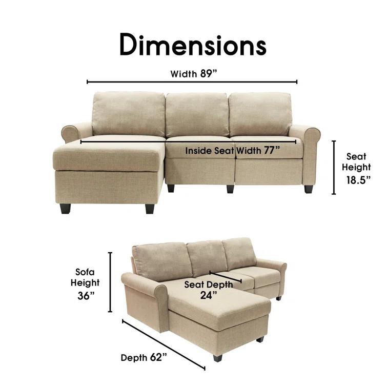 Serta Copenhagen Reclining Sectional Sofa with Storage Chaise