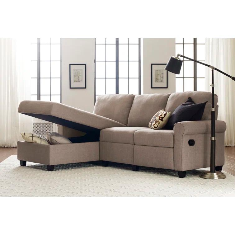 Serta Copenhagen Reclining Sectional Sofa with Storage Chaise