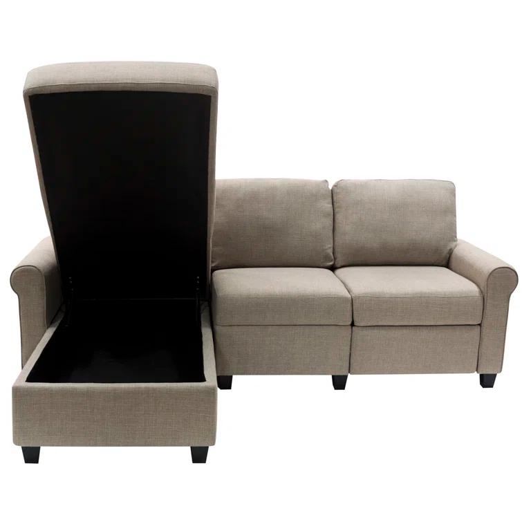 Serta Copenhagen Reclining Sectional Sofa with Storage Chaise