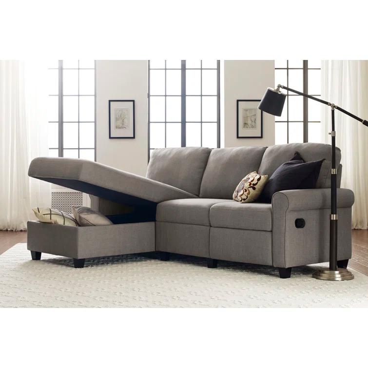 Serta Palisades Reclining Sectional Sofa with Storage Chaise