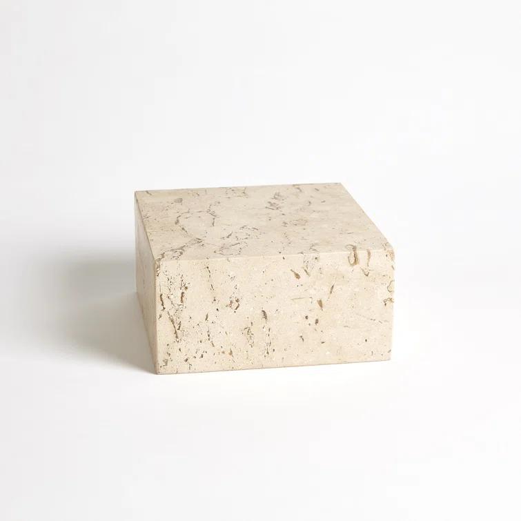 Studio A Home Travertine Cube Riser-Sm