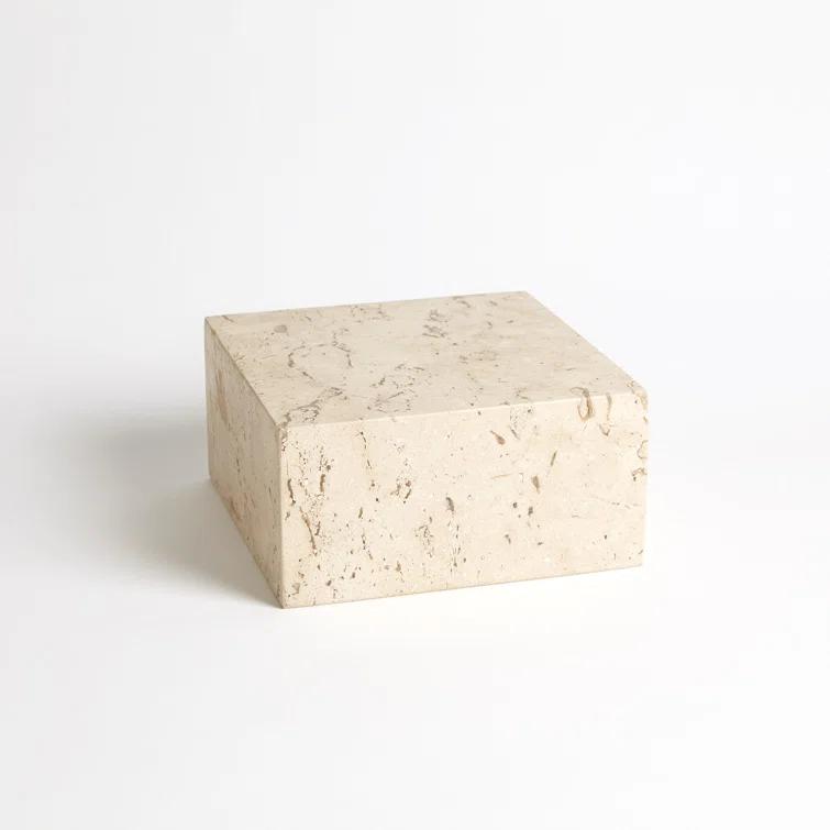 Studio A Home Travertine Cube Riser-Sm