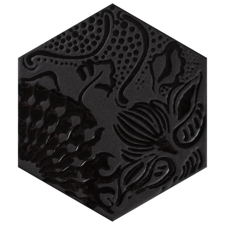 Gaudi Hex 9" x 10" Porcelain Patterned Wall & Floor Tile