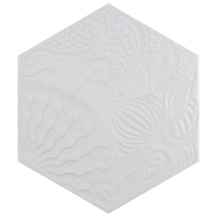 Gaudi Hex 9" x 10" Porcelain Patterned Wall & Floor Tile