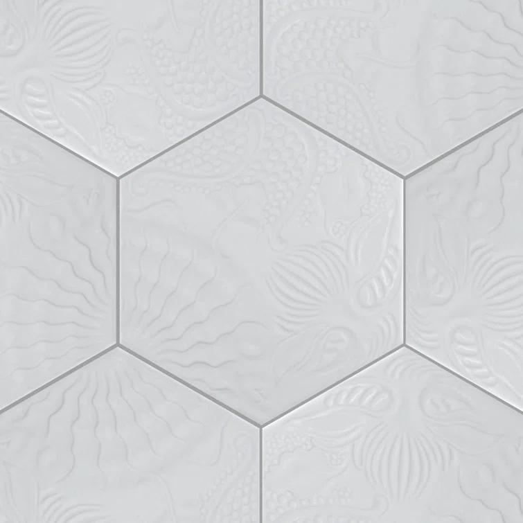 Gaudi Hex 9" x 10" Porcelain Patterned Wall & Floor Tile