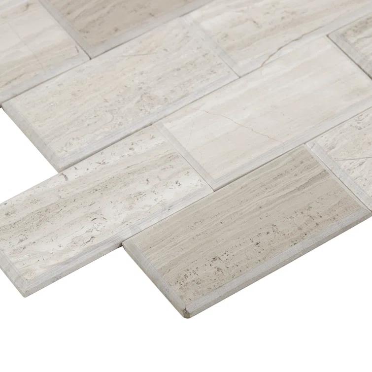 Daltile Simply Stick Mosaix 4'' W x 2'' L Natural Stone Peel and Stick Mosaic Tile