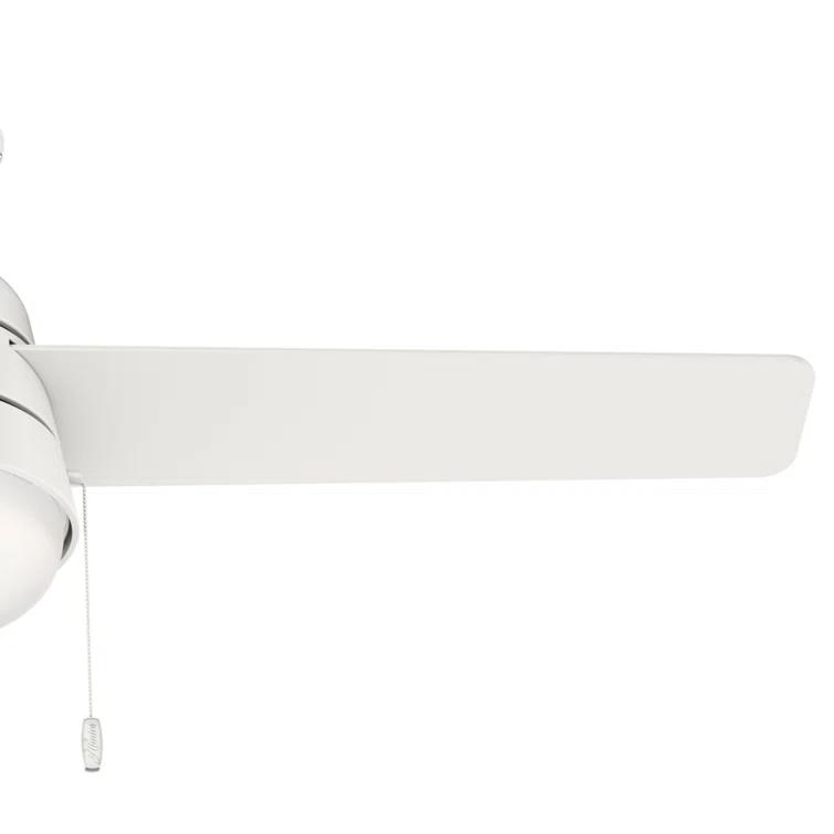 Hunter Fan 52" Aker 3 - Blade Indoor Standard Ceiling Fan with Pull Chain and Light Kit Included