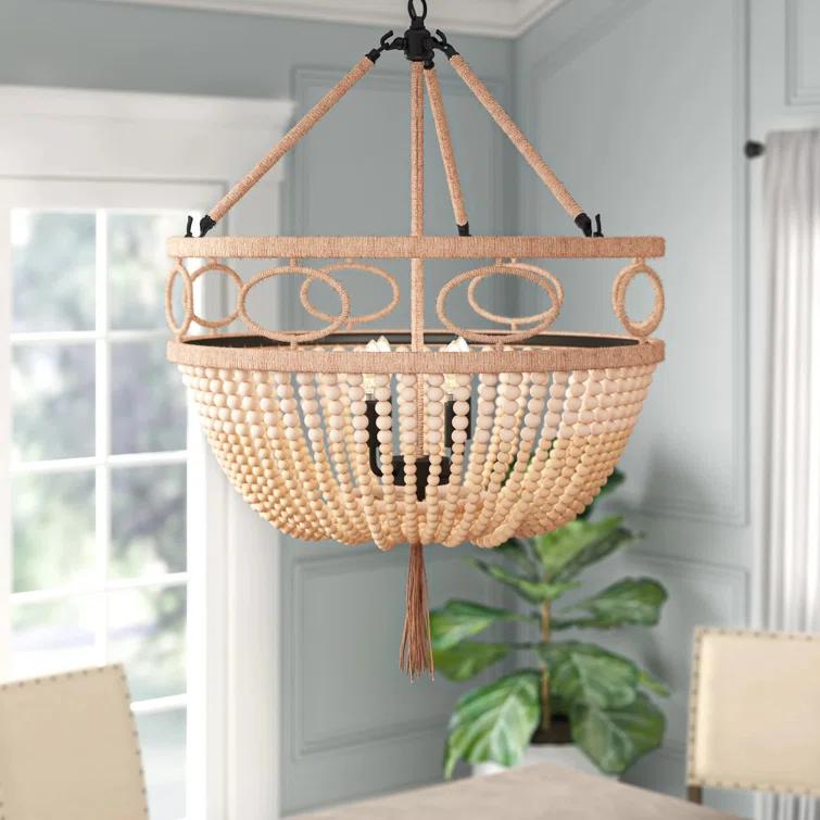 Sadie 4 Light Metal Dimmable Empire Chandelier