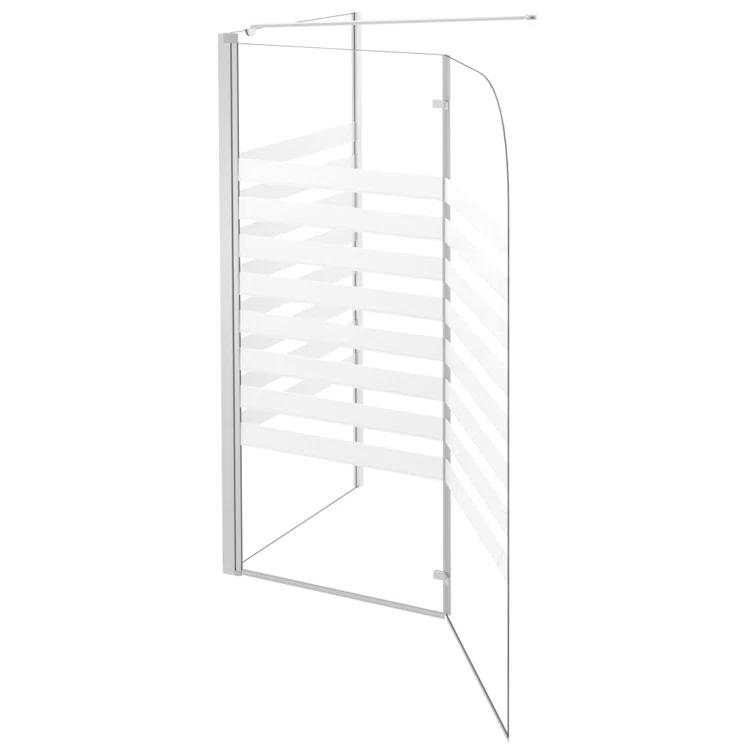 VidaXL Bathtub Shower Door Folding Bathtub Door Tub Enclosure Tempered Glass