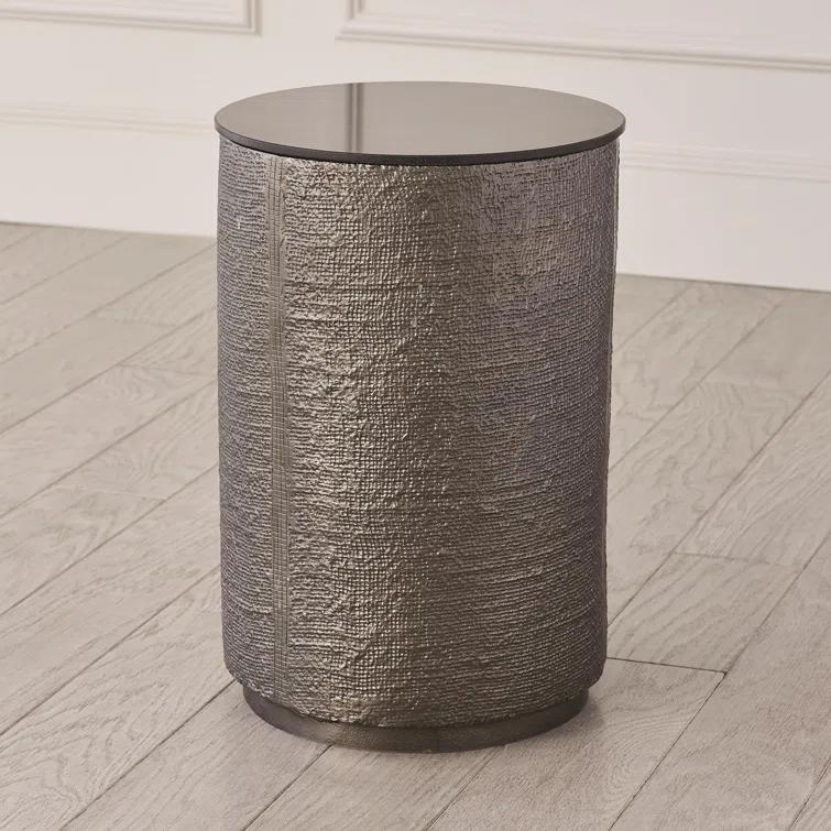 Hemp Etched Barrel Table