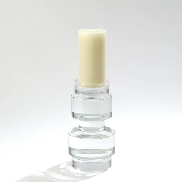 Global Views Brilliant Round Pillar Holder-Sm