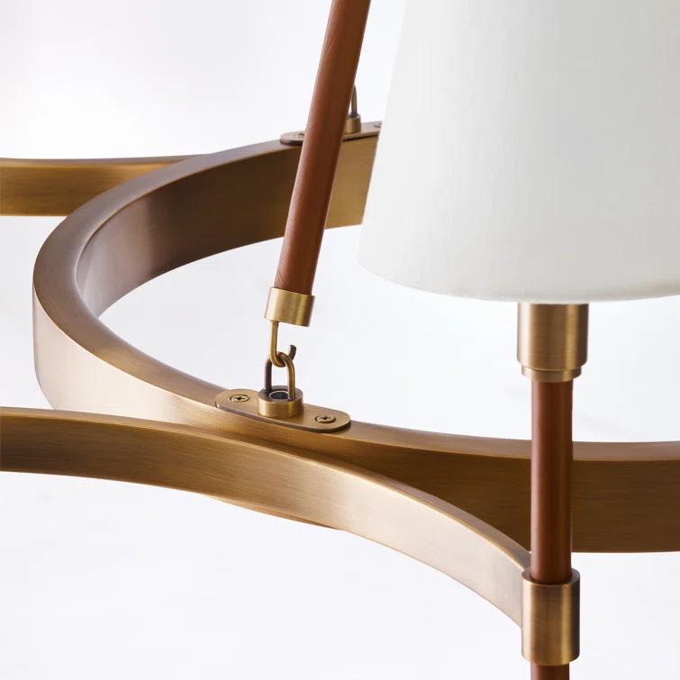 Katie 6 - Light Dimmable Wagon Wheel Chandelier