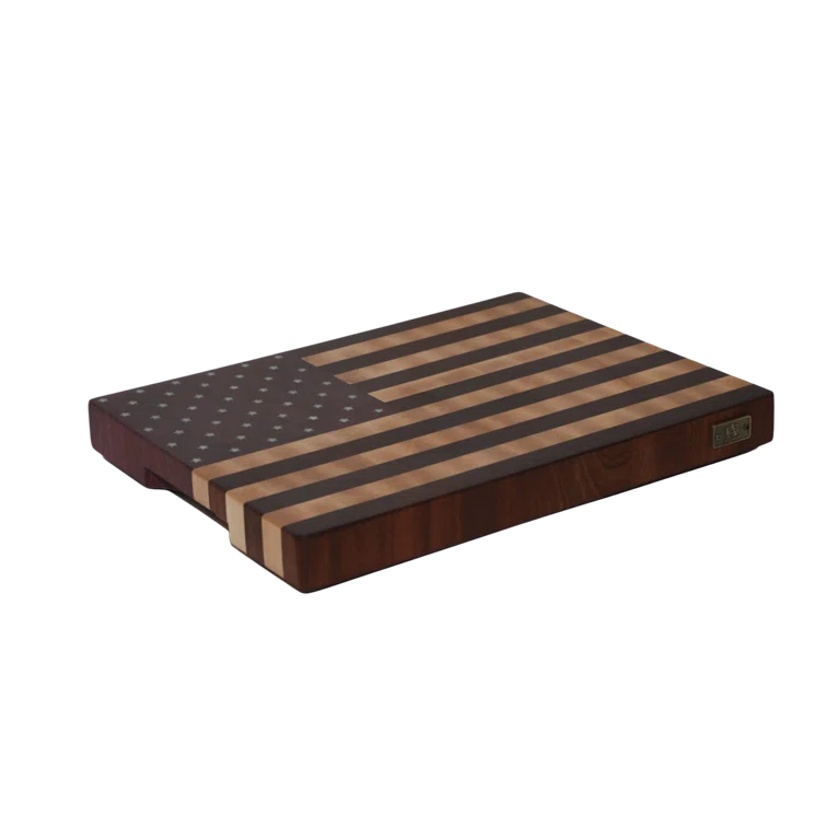 Maple/Mahogany/Purple Heart Wood American Flag Design Cutting Board