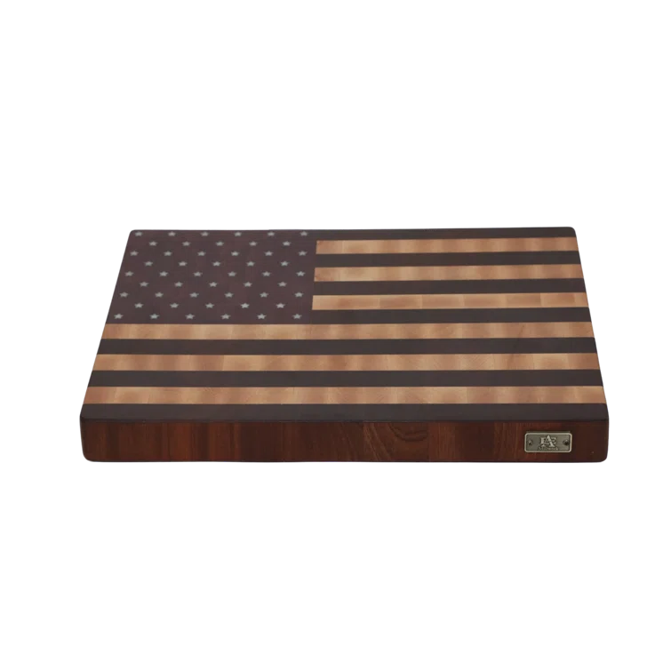 Maple/Mahogany/Purple Heart Wood American Flag Design Cutting Board