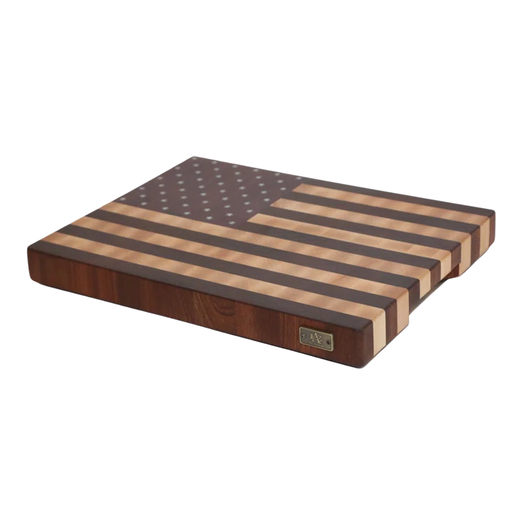 Maple/Mahogany/Purple Heart Wood American Flag Design Cutting Board