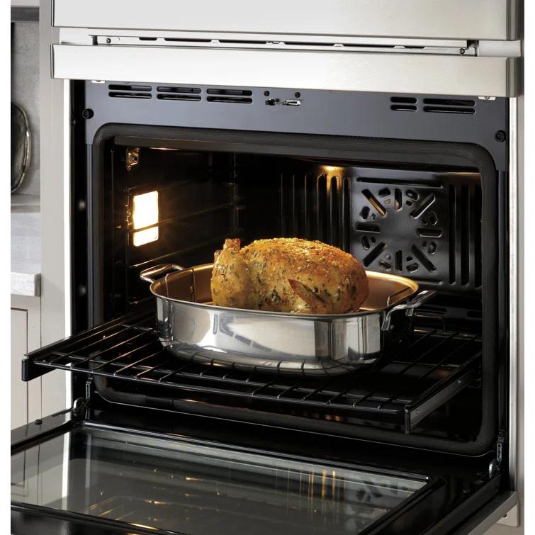Café 30" Self-Cleaning Convection Electric Double Wall Oven with Built-in Microwave CTC912P2NS1