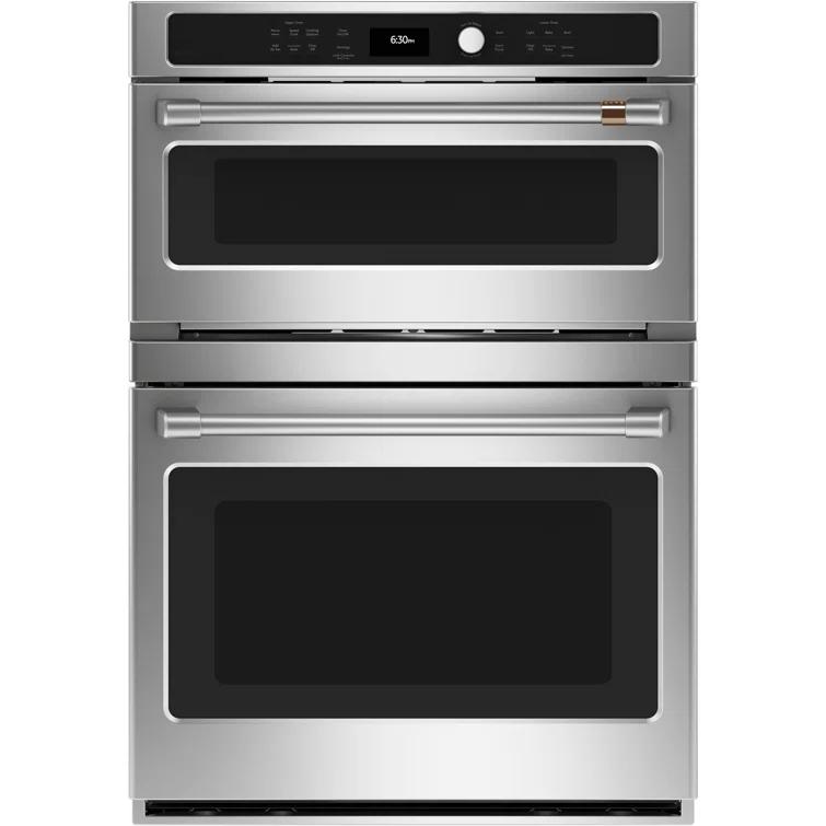 Café 30" Self-Cleaning Convection Electric Double Wall Oven with Built-in Microwave CTC912P2NS1