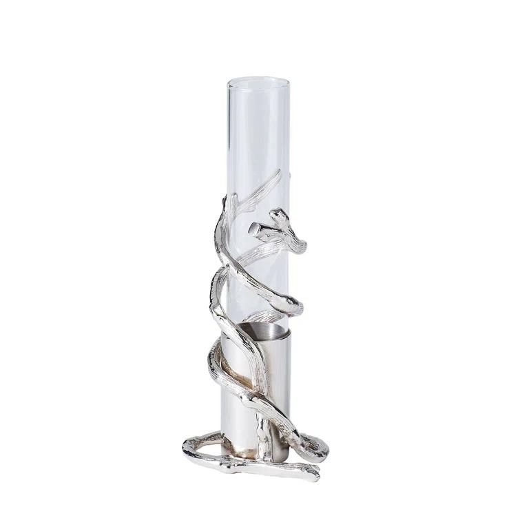 Global Views Branch Bud Vase-Nickel