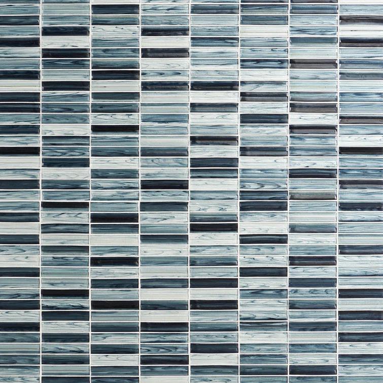 Tara Stacked 11.61" x 11.73" Molten Glass Mosaic Wall Tile (0.95 Sq. Ft. / Sheet)