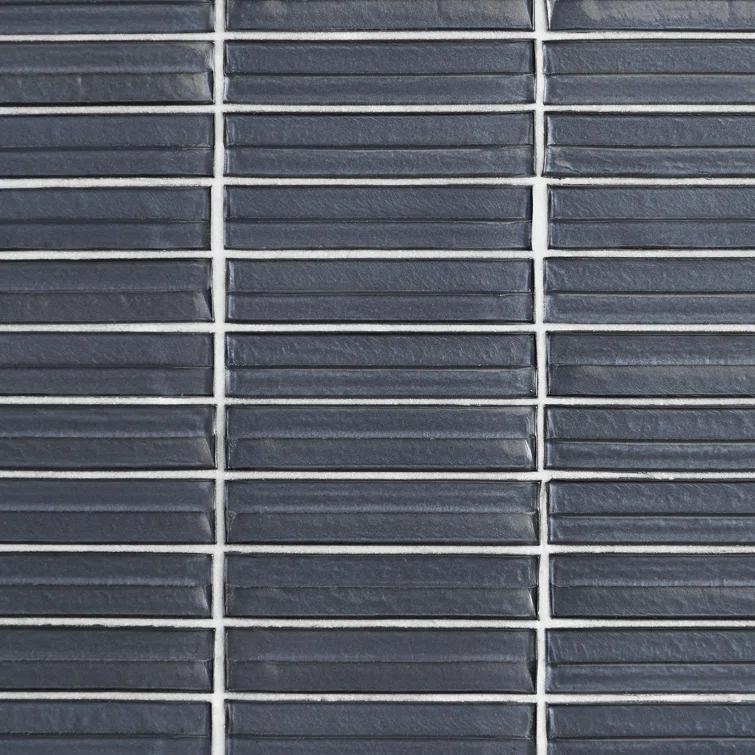 Tara Stacked 11.61" x 11.73" Molten Glass Mosaic Wall Tile (0.95 Sq. Ft. / Sheet)