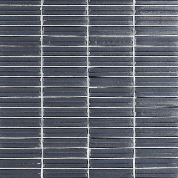 Tara Stacked 11.61" x 11.73" Molten Glass Mosaic Wall Tile (0.95 Sq. Ft. / Sheet)