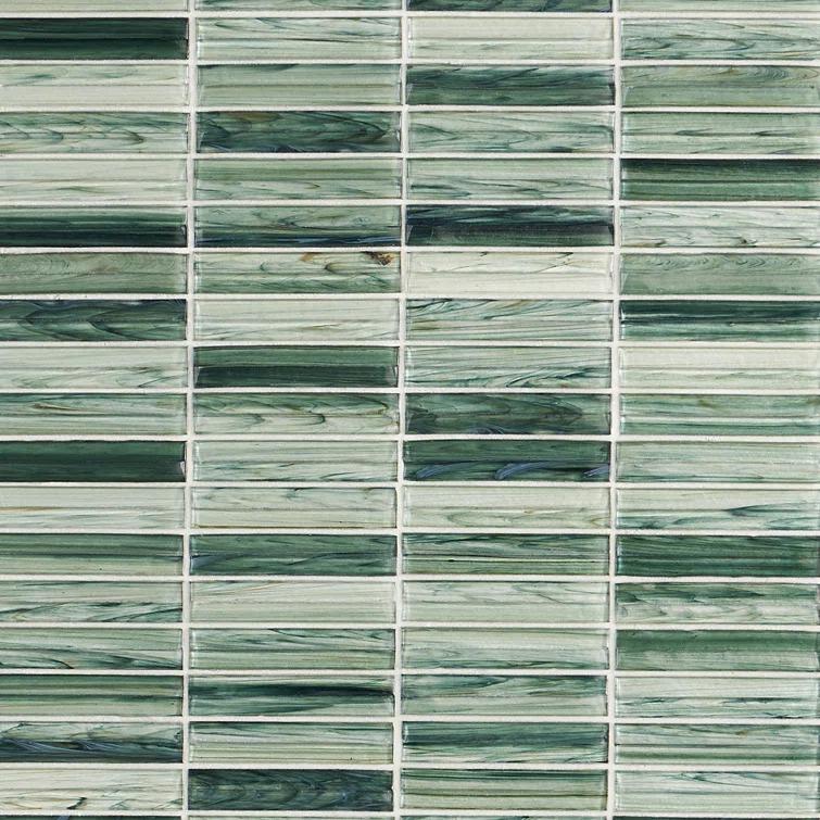 Tara Stacked 11.61" x 11.73" Molten Glass Mosaic Wall Tile (0.95 Sq. Ft. / Sheet)