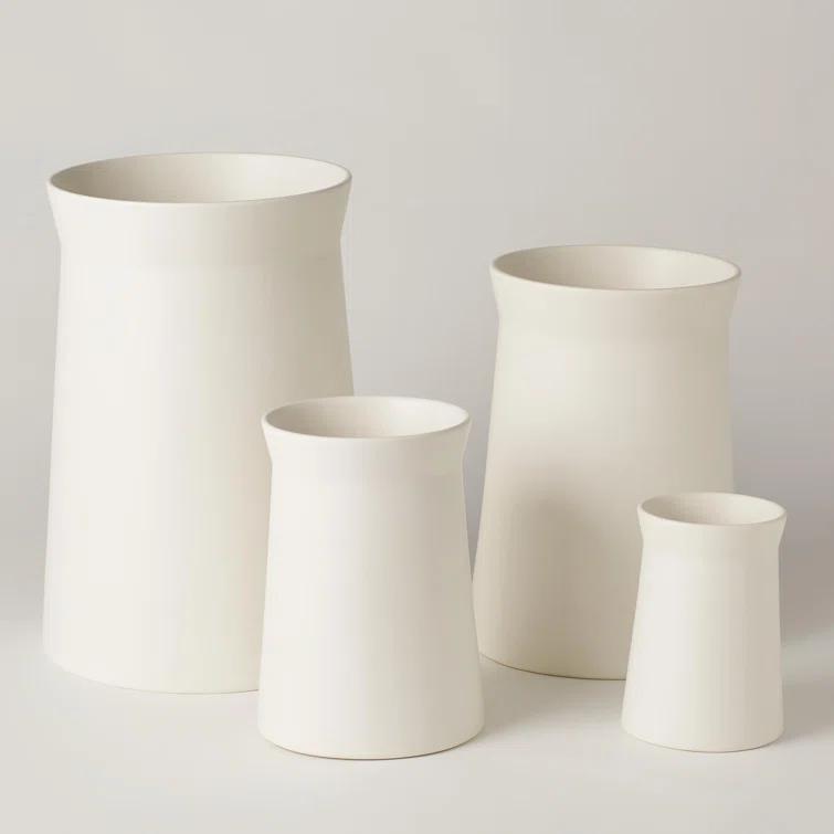 Luna Elegance 12" Matte Moon Ceramic Table Vase