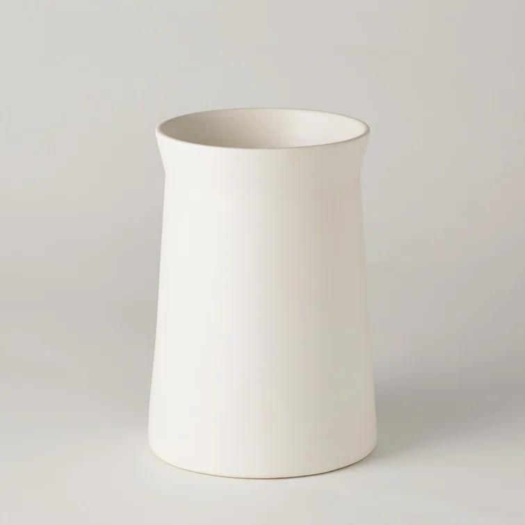 Luna Elegance 12" Matte Moon Ceramic Table Vase