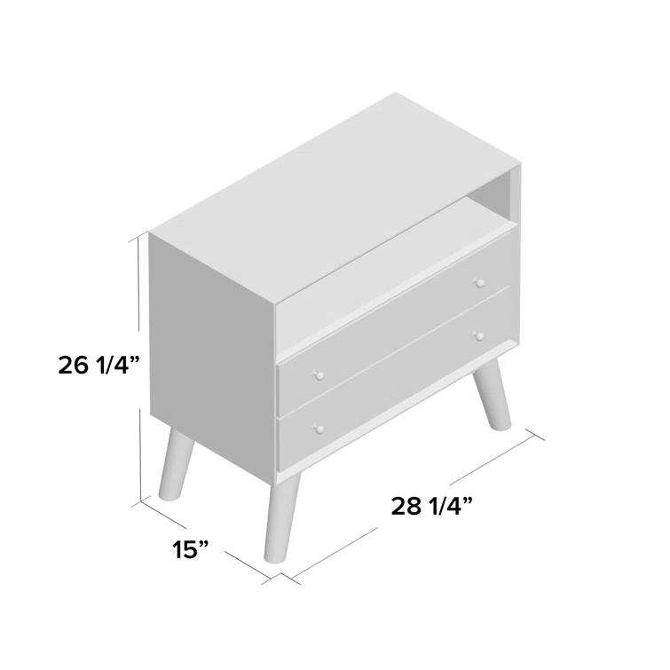 Williams 2-Drawer Nightstand with Shelf