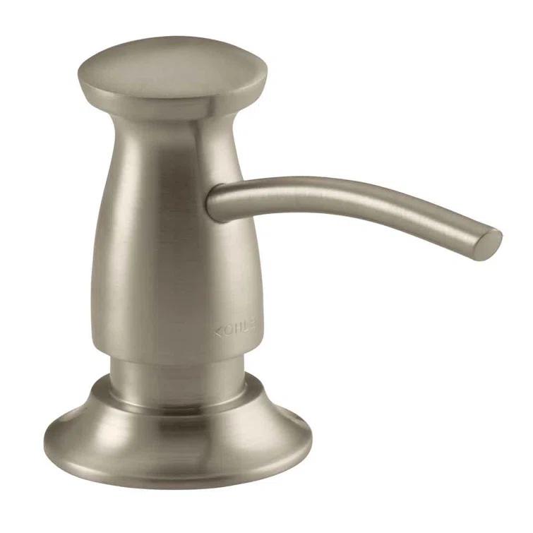 Transitional Design Refillable Soap Dispenser, Lotion Dispenser for Bathroom or Kitchen