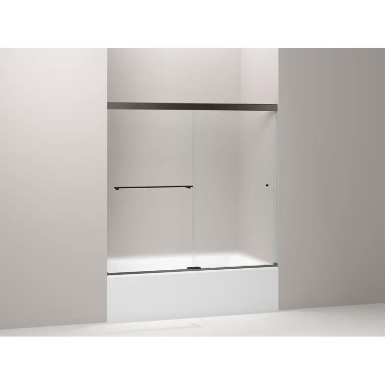 Revel 59.63'' x 55.5'' Double Sliding Bath Door with CleanCoat® Technology