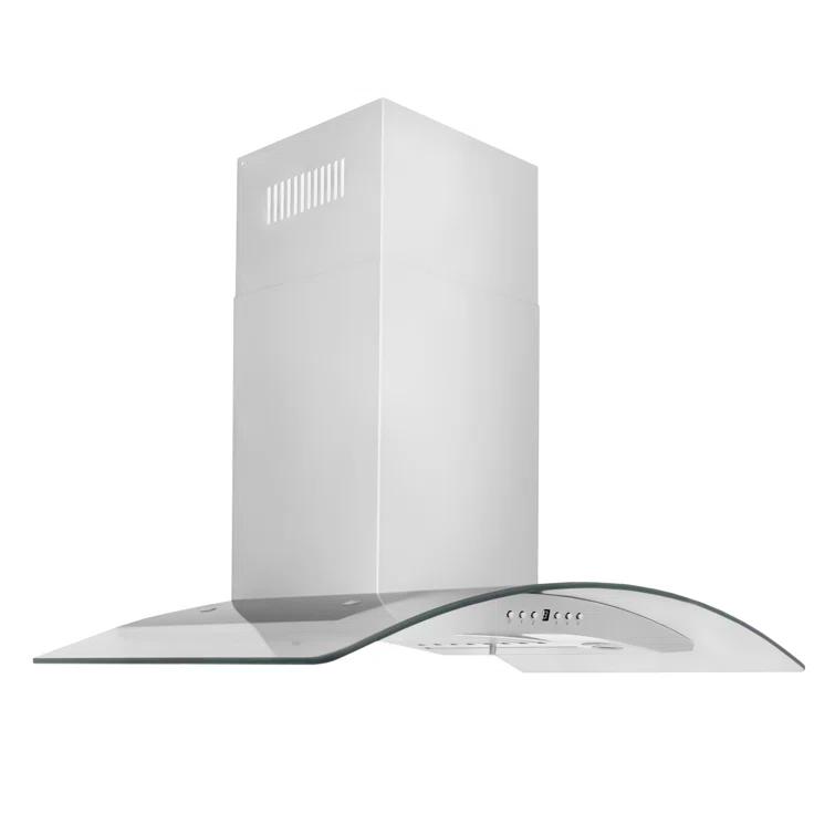 ZLINE 36 in. Convertible Vent Convertible Vent Wall Mount Range Hood in Stainless Steel & Glass (KN4-36)