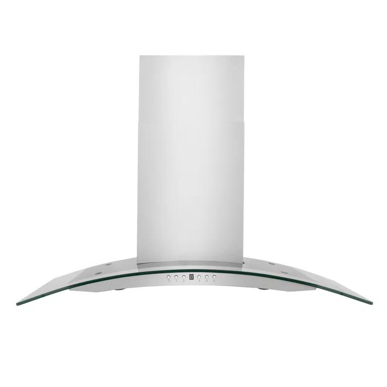 ZLINE 36 in. Convertible Vent Convertible Vent Wall Mount Range Hood in Stainless Steel & Glass (KN4-36)