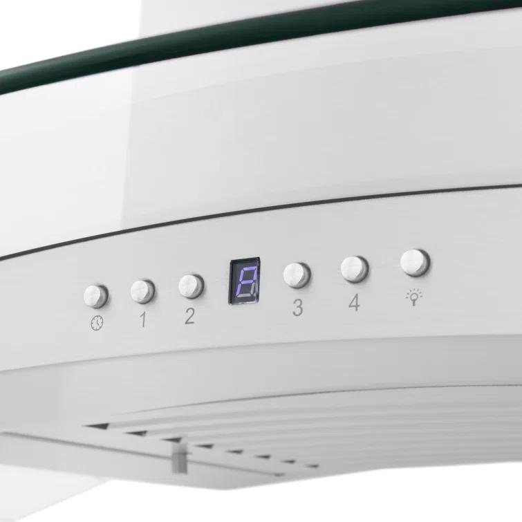 ZLINE 36 in. Convertible Vent Convertible Vent Wall Mount Range Hood in Stainless Steel & Glass (KN4-36)