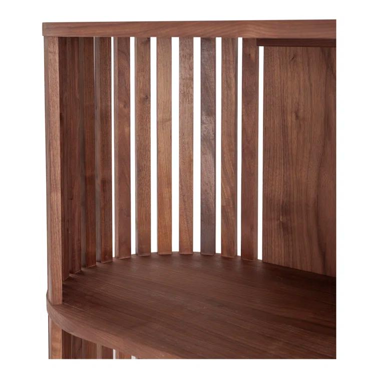Rounded Wood Slats Shelf