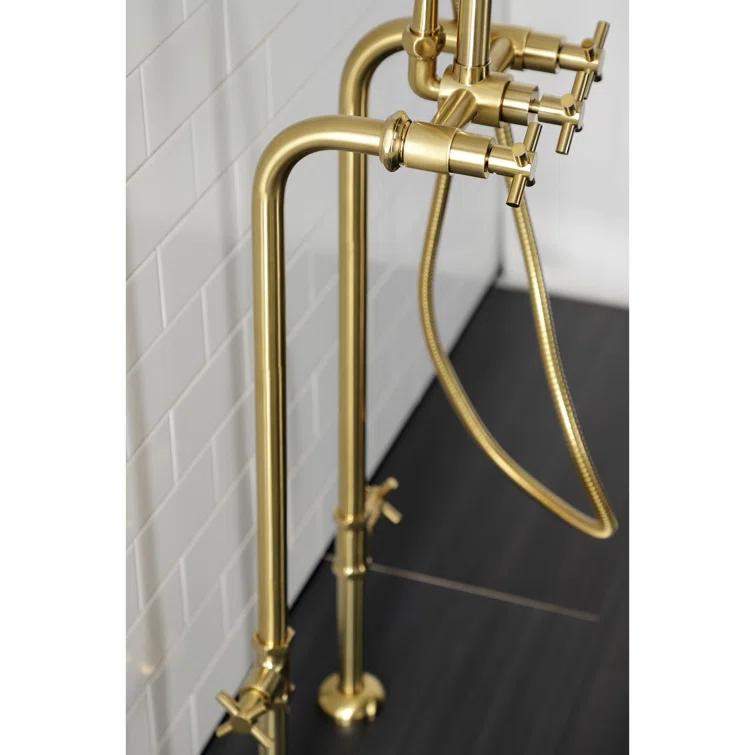 Kingston Brass Concord Freestanding Tub Faucet with Supply Line and Stop Valve