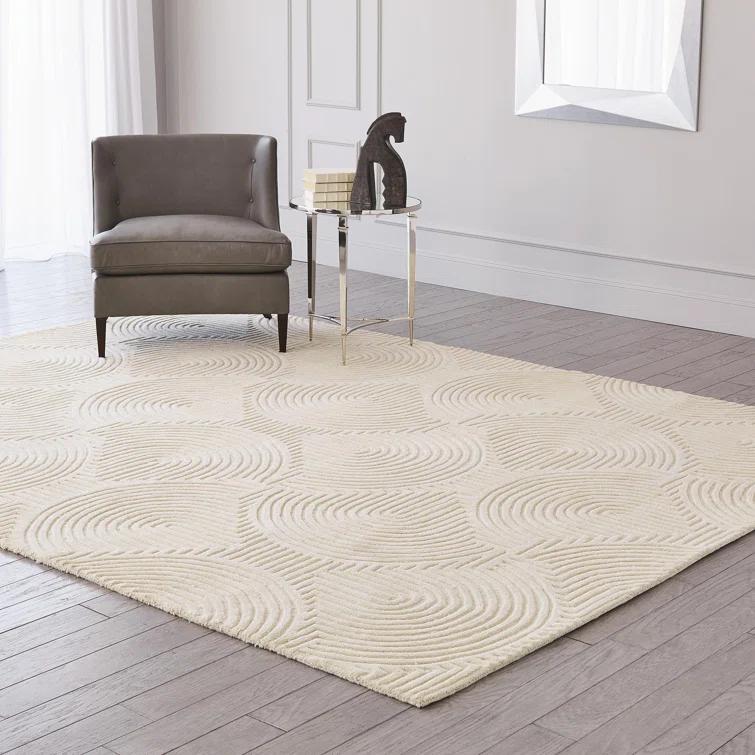 Global Views Arches Rug-Ivory/Ivory