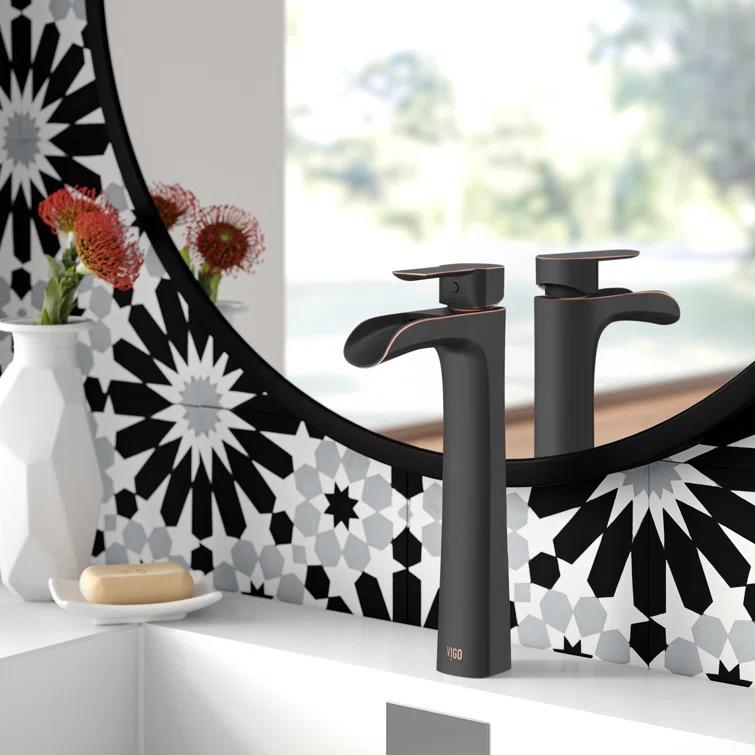 Niko 11" H Single Handle Vessel Sink Bathroom Faucetwith Pop-up Drain