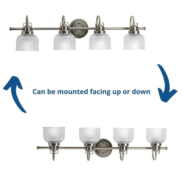 Rosser 4 Light Transparent Dimmable Vanity Light