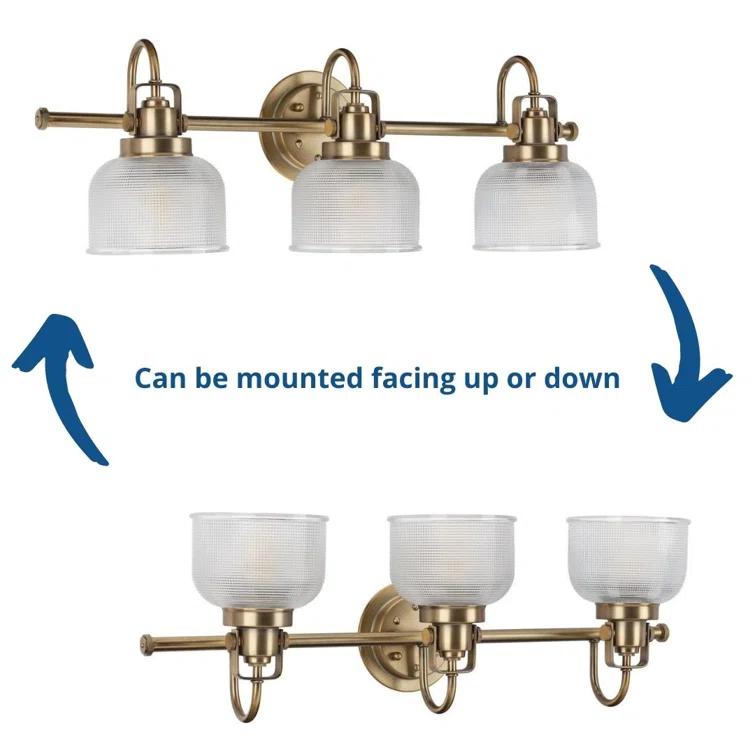 Rosser 3 Light Transparent Dimmable Vanity Light