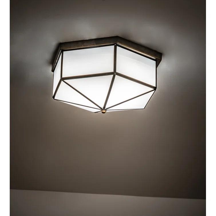 Meyda Lighting Glass LED Flush Mount