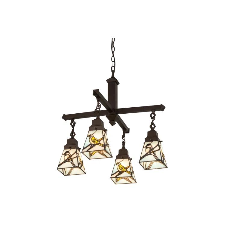Rustic Lodge 4 - Light Dimmable Classic / Traditional Chandelier