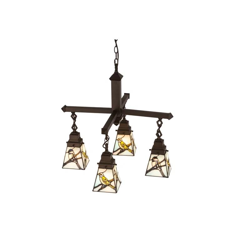 Rustic Lodge 4 - Light Dimmable Classic / Traditional Chandelier
